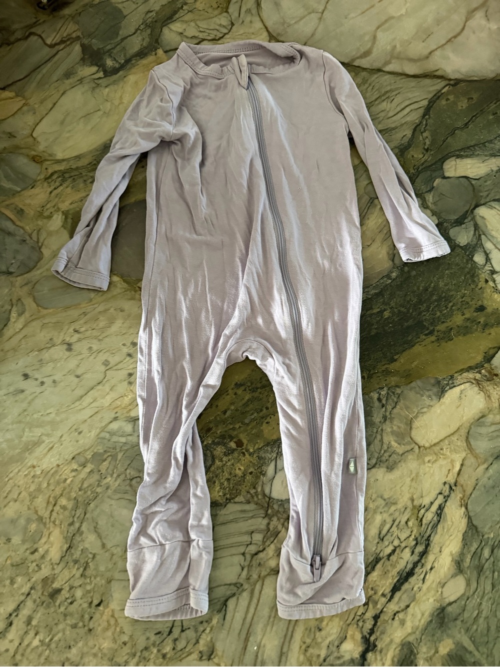 Kyte BABY Light Lavender Long-Sleeve Zipper Footie Pajamas ORCHID